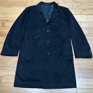 Faconnable 100% Cashmere Coat Men’s Size  58R/ 48R US Black Made in Poland
